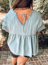 Flowy Denim Curvy Top