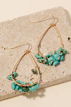 Stone Charms Dangle Earrings | Light Grey