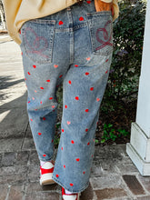 My Heart Embroidered Denim