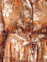 Annie Floral Collared Dress | Brown