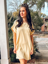 Cotton Tee Dress | Yellow