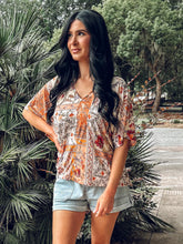 Boho Printed Floral Top | Ivory