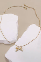 Lace Bow Charm Necklace