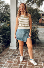 Striped Knit Sweater | Olive