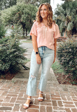 Draw String Detail Top| English Rose