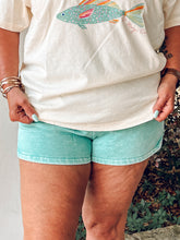 Washed Dolphin Shorts | Turquoise