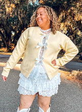 Split Bow Back Sweater | Yellow