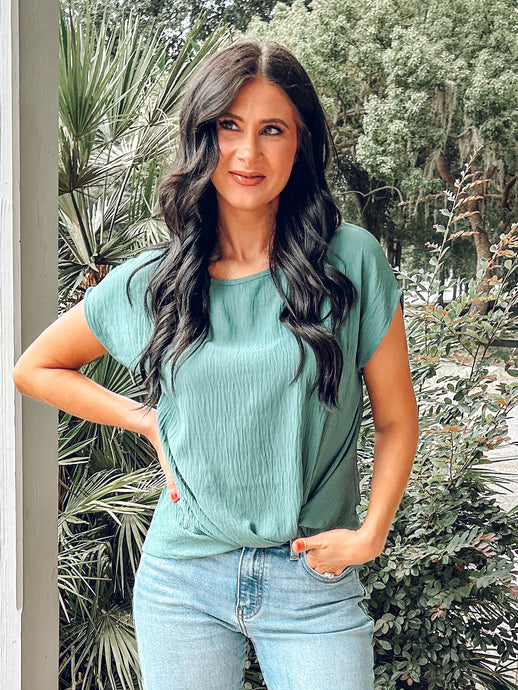 In The Details Twist Top | Green