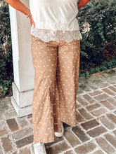 Polka Dot Wide Leg Pant | Taupe