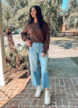 Textured Exposed Seam Knit | Chocolate