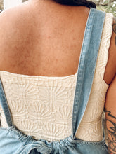 Lace Textured Square Top | Butter Yellow
