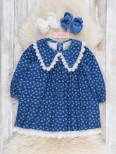 Lace Bloom Floral Collar Dress