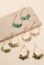 Stone Charms Dangle Earrings | Light Grey