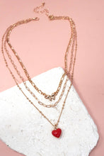 Bow Heart Layered Necklace | Gold