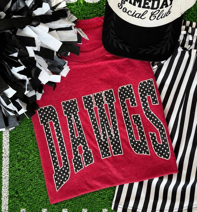Dawgs Polka Dot KIDS Tee | Heather Red