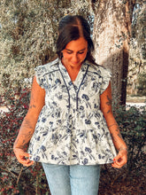 Ruffle Floral Tiered Top | Sage