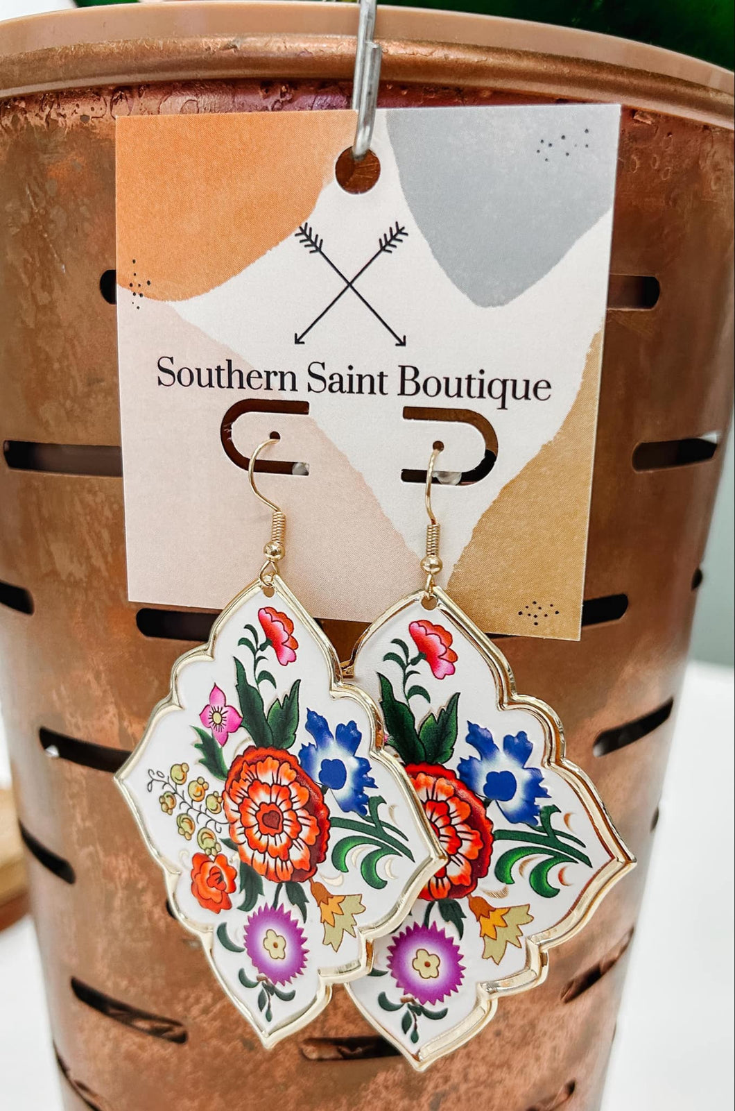 Ornate Oversize Floral Earring