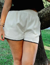Ric-Rac Waffle Shorts | Cream