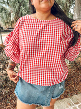 Freedom Gingham Top | Red