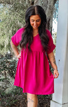 Breezy Airflow Babydoll Dress | Magenta