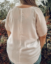 Satin Dolman Top | White