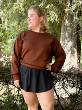 Crew Neck Scuba Sweatshirt | Chestnut