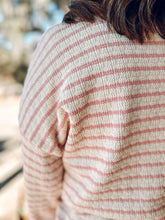 Sweetheart Striped Knit Top | Pink/White