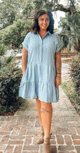 Morning Blues Collared Dress | Dusty Blue