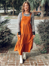 Stroll Overall Midi Dress | Camel