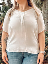 Satin Dolman Top | White