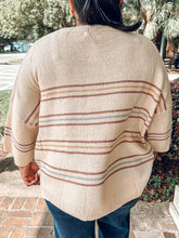 Oversize Drop Shoulder Striped Top