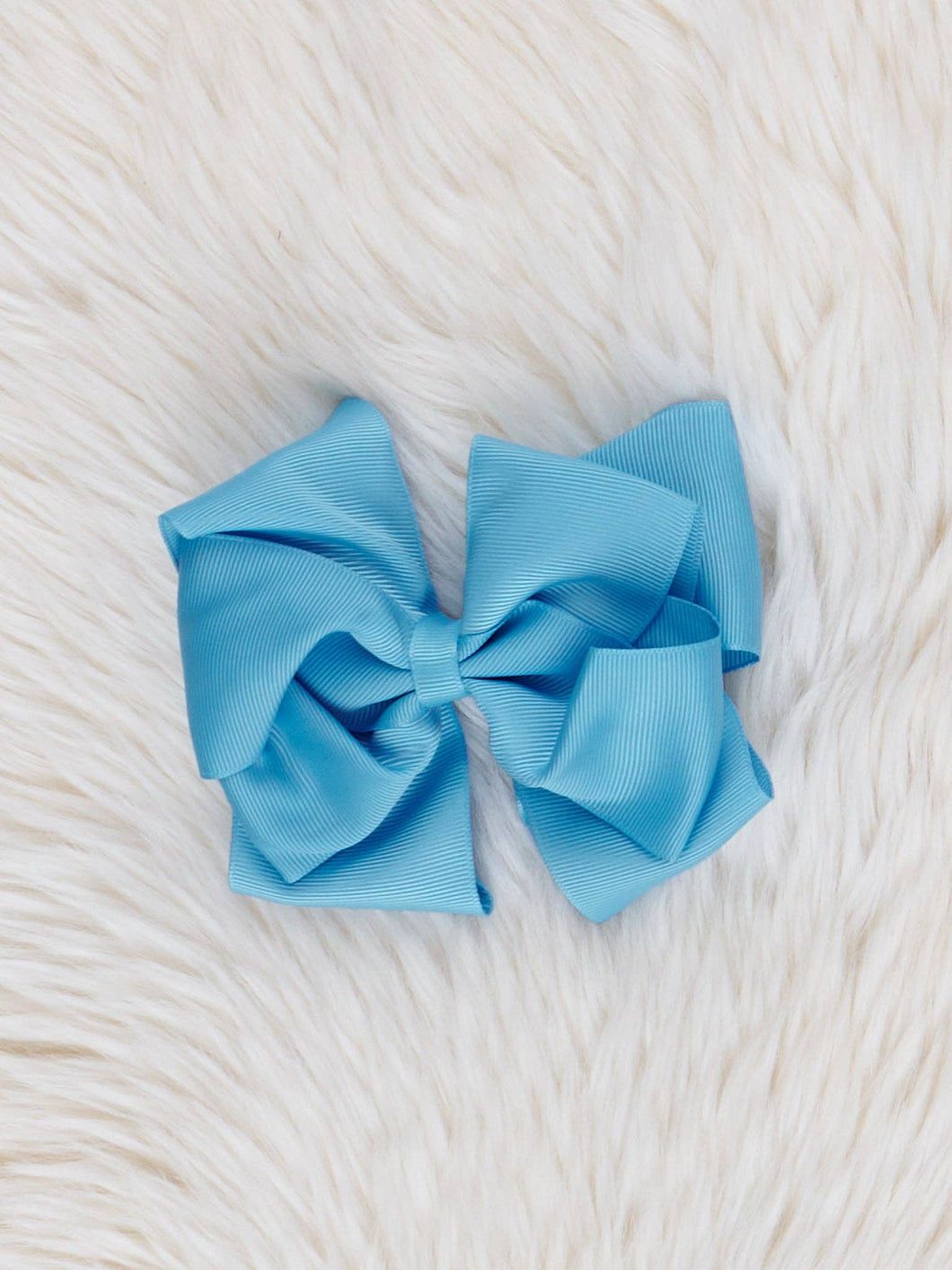 Double Layer Bow 5 Inch | Copen Blue