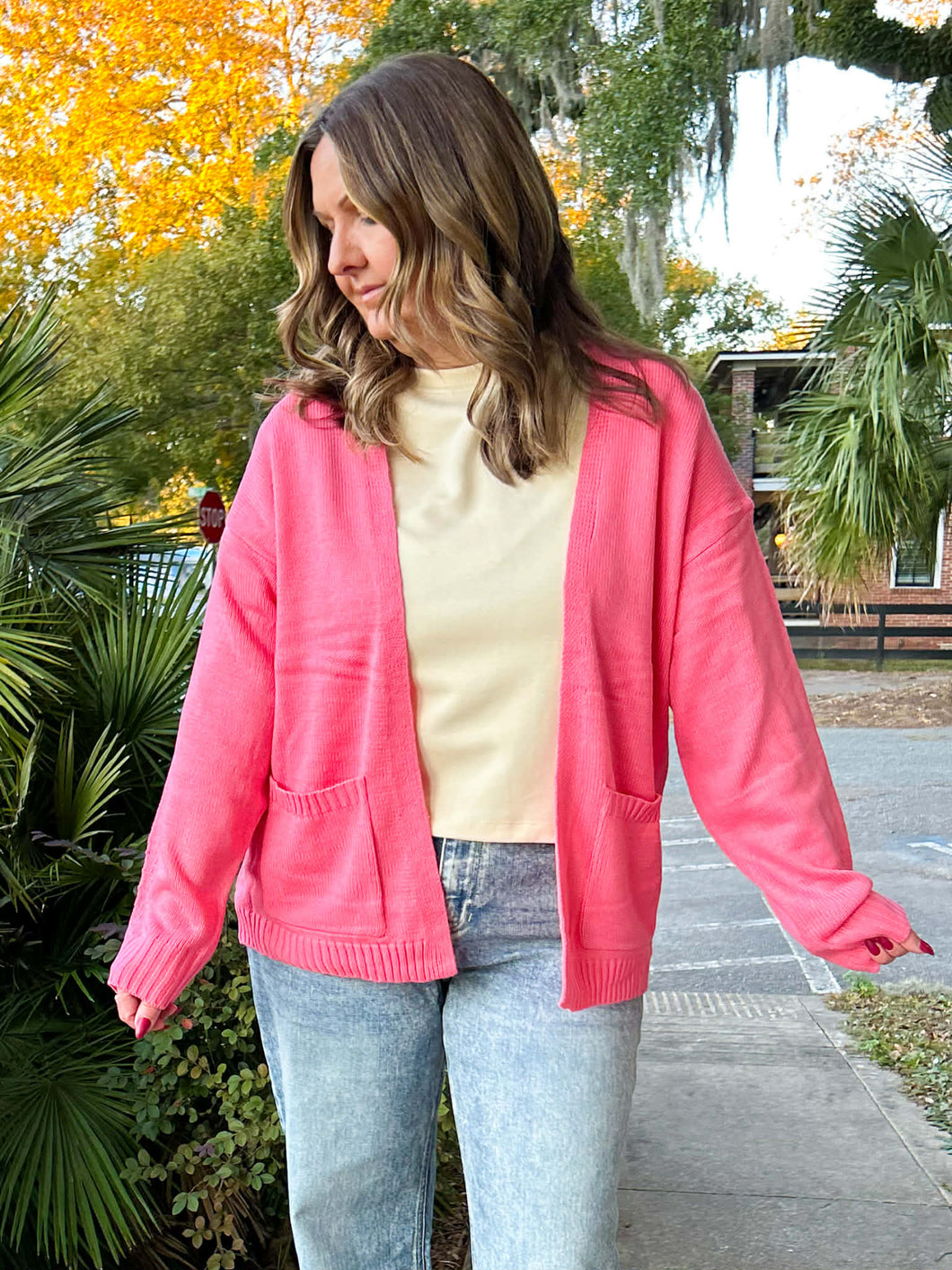 Candy Layered Pink Cardigan