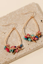 Stone Charms Dangle Earrings | Light Grey