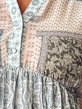 Patchwork Babydoll Dress | Blue