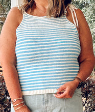 Ocean Knit Tie Tank | Blue