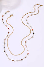 Stone Beads Layered Chain Necklace