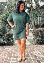 Quilted Shift Dress | Green