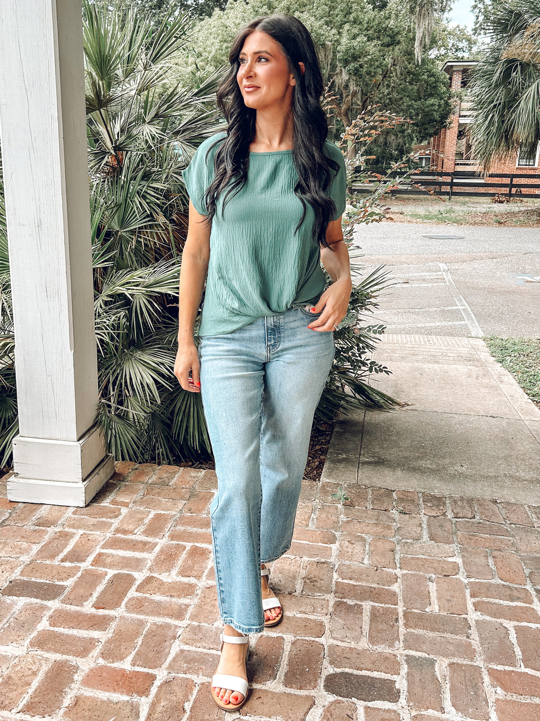 In The Details Twist Top | Green