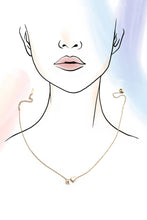 Heart Love Initial Necklace