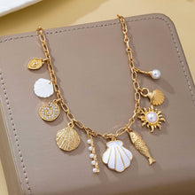Ocean Seashell Fish Charm Necklace