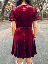 Sleigh Velvet Mini Dress | Burgundy