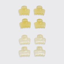 Mini Jelly Cloud Clips 8pc Set - Pearlized Cream & Butter Yellow