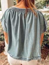 Go Flow Denim Tie Top
