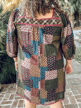 Patsy Patched MIni Dres | Olive