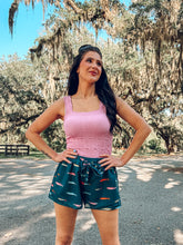 Colorful Fish Shorts | Dark Teal