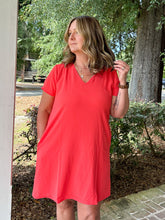 Airflow Shift Dress | Coral