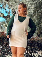 Knit Mini Pocket Dress | Cream