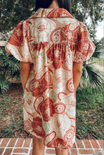 Rollin Floral Paisley Dress | Rust