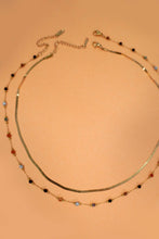 Stone Beads Layered Chain Necklace